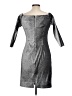 Theia Metallic Silver Cocktail Dress Size 12 - photo 2
