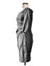Theia Metallic Silver Cocktail Dress Size 12 - photo 5