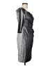 Theia Metallic Silver Cocktail Dress Size 12 - photo 4