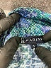 Carine Graphic Teal 3/4 Sleeve Blouse Size S - photo 7