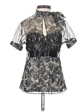 Red Valentino Short Sleeve Silk Top