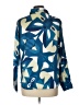 Assorted Brands 100% Polyester Print Blue 3/4 Sleeve Blouse Size L - photo 2