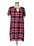 Bebop 100% Rayon Plaid Red Casual Dress Size L - photo 1