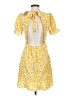 Assorted Brands 100% Polyester Yellow Casual Dress Size S - photo 2
