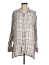 CALVIN KLEIN JEANS Plaid Gray Tan Long Sleeve Button-Down Shirt Size M - photo 1
