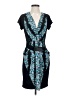 BCBGMAXAZRIA Graphic Blue Cocktail Dress Size S - photo 1