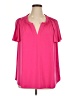Lane Bryant Pink Short Sleeve Blouse Size 14 - 16 Plus - photo 1
