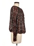 BB Dakota 100% Polyester Brown Long Sleeve Blouse Size M - photo 4