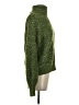 Shein 100% Acrylic Tweed Green Turtleneck Sweater Size S - photo 4