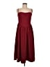 Shein Solid Burgundy Casual Dress Size 6 - photo 1