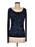 FUZZI Blue Long Sleeve Top Size M - photo 1