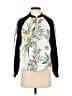 Zara Basic 100% Polyester Tropical White Track Jacket Size XS - photo 1