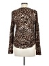 J for Justify Animal Print Brown Long Sleeve Top Size M - photo 2