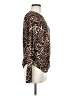 J for Justify Animal Print Brown Long Sleeve Top Size M - photo 4