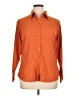 DressBarn Houndstooth Orange Long Sleeve Button-Down Shirt Size 14 - 16 - photo 1