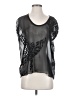 Stella McCartney 100% Silk Black Short Sleeve Top Size EU (IT) 38 / US 2 - photo 1