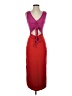 Aeom Color Block Burgundy Cocktail Dress Size XS - photo 1