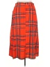 Unbranded 100% Polyester Plaid Orange Casual Skirt Size 3X - photo 2