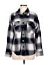 E&M Collection 100% Cotton Plaid Blue Long Sleeve Button-Down Shirt Size M - photo 1