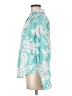 Unbranded Floral Teal Long Sleeve Blouse Size M - photo 5