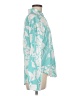 Unbranded Floral Teal Long Sleeve Blouse Size M - photo 4