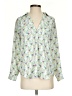 Ann Taylor Floral Green 3/4 Sleeve Blouse Size S - photo 1
