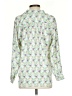 Ann Taylor Floral Green 3/4 Sleeve Blouse Size S - photo 2
