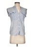 BCBGMAXAZRIA Gray Sleeveless Button-Down Shirt Size XXS - photo 1