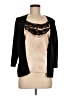 August Silk Black 3/4 Sleeve Blouse Size M - photo 1