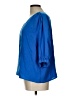 Worthington 100% Polyester Blue 3/4 Sleeve Blouse Size L - photo 5