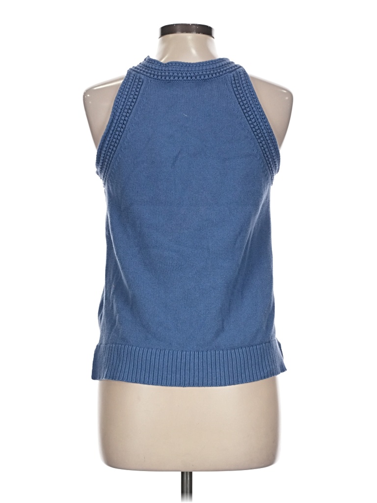Pre-owned Tommy Hilfiger Sleeveless Top Blue Halter Neckline Tops