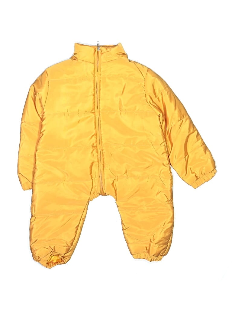 Pre-owned Mac Duggal Kids' Short Sleeve Onesie In Yellow