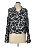 Zara TRF Animal Print Gray Long Sleeve Blouse Size L - photo 1