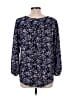 Collective Concepts 100% Polyester Floral Blue 3/4 Sleeve Blouse Size L - photo 2