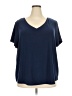 Roz & Ali Blue Short Sleeve Blouse Size 3X - photo 1