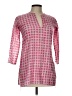 Roberta Roller Rabbit 100% Cotton Pink 3/4 Sleeve Blouse Size 10 - photo 1