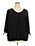 Ava James Black 3/4 Sleeve Blouse Size 3X - photo 1