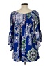 Unbranded Blue 3/4 Sleeve Blouse Size L - photo 2