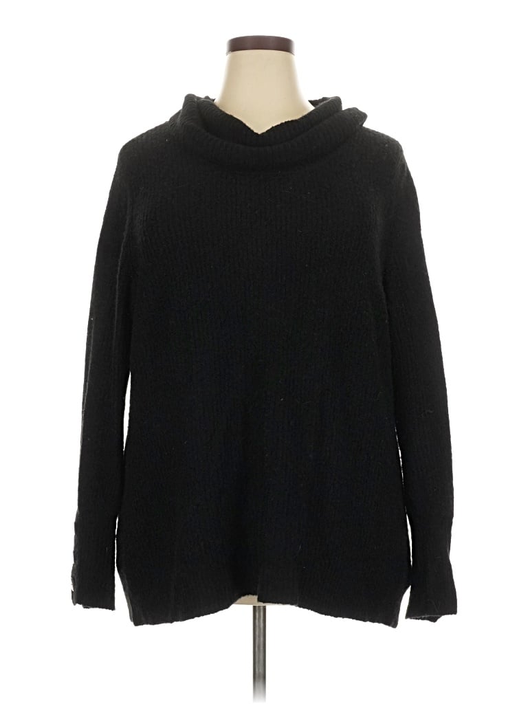 Pre-owned Fortune + Ivy Turtleneck Sweater In Black