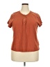 Madewell Orange Short Sleeve Henley Size 2X - photo 1