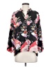 Natori 100% Polyester Floral Black 3/4 Sleeve Blouse Size M - photo 1