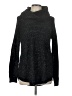 AGB Metallic Black Turtleneck Sweater Size L - photo 1