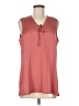 Nic + Zoe 100% Polyester Red Sleeveless Blouse Size M - photo 1