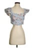 Just Me 100% Polyester Blue Short Sleeve Top Size S - photo 1