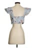 Just Me 100% Polyester Blue Short Sleeve Top Size S - photo 2