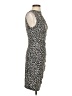 MICHAEL Michael Kors Animal Print Silver Cocktail Dress Size S - photo 4