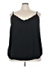 Ann Taylor LOFT 100% Polyester Black Sleeveless Blouse Size 24 - photo 1