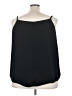 Ann Taylor LOFT 100% Polyester Black Sleeveless Blouse Size 24 - photo 2