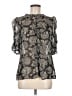 Veronica Beard Floral Black Gray 3/4 Sleeve Blouse Size 6 - photo 1