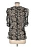 Veronica Beard Floral Black Gray 3/4 Sleeve Blouse Size 6 - photo 2